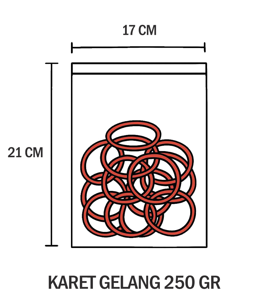 5 KARET GELANG 250GR NON KLIP