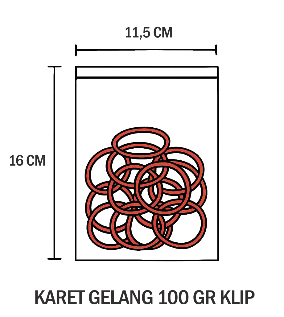 7 KARET GELANG 100GR KLIP